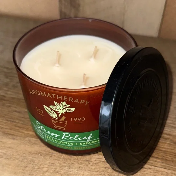 Bath & Body Works Aromatherapy Candle in Brown and Green - Picture 2 of 3